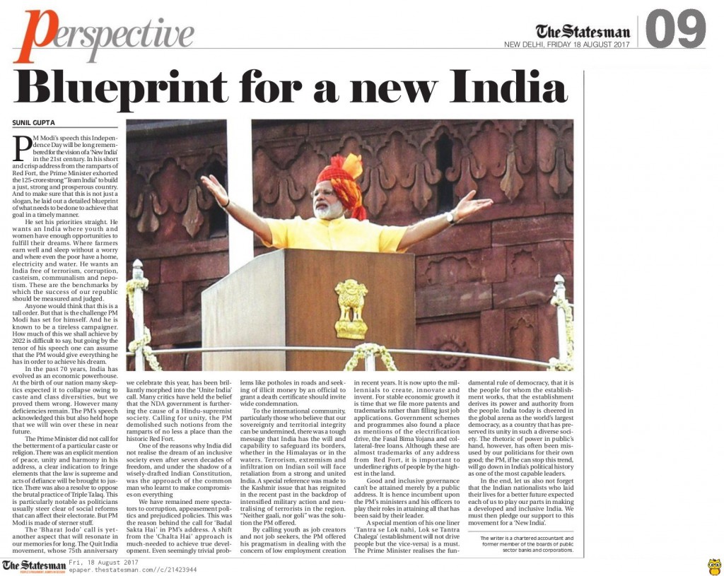 Blueprint for a new India